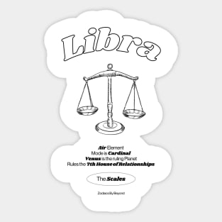 Libra Zodiac Design Sticker